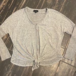 Tie Front Button Down Long Sleeve